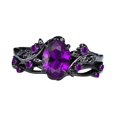 thumbnail image 3 of Anillo de hojas en racimo para mujer, accesorio metálico de lujo, moderno y único para el Día de San Valentín. 182 cm, 3 of 8