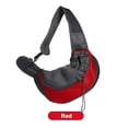 thumbnail image 2 of HOMEIORA 1pc Pet Sling Carrier for 2-5 lbs Small Dogs & Cats - Hands-Free Puppy Carrier with Safety Hook, Large Zipper Pocket, Soft Breathable Mesh, Adjustable Strap & Reflective Strip - S, Red, 2 of 8