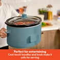 thumbnail image 5 of bella 6 Qt Digital Programmable Slow Cooker with Ceramic Nonstick Coating, Adjustable Temperature & Cooking Time, Dishwasher Safe Pot & Tempered Glass Lid, Surf, 5 of 8