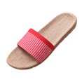 thumbnail image 1 of B91xZ Sandales Mode pour Femmes Nœud Papillon Sandales à Enfiler Semelle en Liège Décontractées Plateforme, Rouge Pastèque 7.5, 1 of 4
