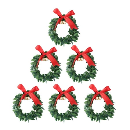 

Pnellth 6Pcs/Set Adorable Wreath Shape Napkin Ring Realistic Handmade Plastic Napkin Clip for Home
