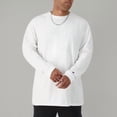 thumbnail image 2 of Champion Men's Classic Long Sleeve Tee Shirt, White, M, 2 of 8