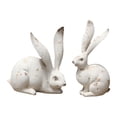 thumbnail image 3 of 2 figuras de conejo, escultura de animal, artesanía, regalo, colección, estatua de resina, decoración de jardín para balcón, oficina, alféizar de vent Estilo C, 3 of 8