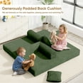 thumbnail image 6 of Daluvenix 4-in-1 Folding Convertible Sofa Bed 81 Inch Oversized Corduroy Upholstered Boneless Couch Loveseat Sleeper with Pull Out Bed Green, 6 of 10