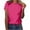 Hot Pink, variant on Loopsun Womens Summer Top, T Shirts for Women, Women's Round Neck Solid Color Short Sleeve Casual Loose Top Orange M