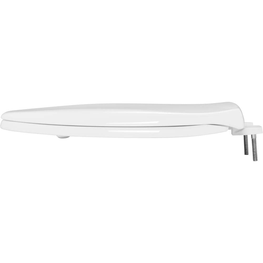 BEMIS 7900TDGSL Toilet Seat, With Cover, Plastic, Elongated, White