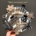 thumbnail image 4 of 11pcs Women's High-end Frosted Clip Set Women's Back Head Hair Shark Clip Headwear, 4 of 7
