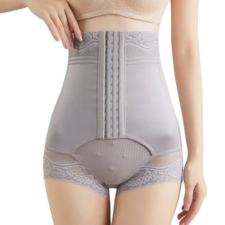 

MWstore Women Shapewear Shorts Stretchy Lace High Waist Tummy Control Butt Lifter Panty for Girl