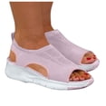 thumbnail image 3 of Sandales Décontractées pour Femmes Sandales de Mode Femmes Sandales en Liège pour Femmes Chaussures à Plateforme Été Talons en Maille Sandales pour Femmes Sandales en Mousse à Mémoire de Forme Chaussures pour Femmes Sandales Confortables pour Marcher Sandales Douillettes, 3 of 4