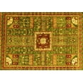 thumbnail image 1 of Ahgly Company Machine Washable Indoor Rectangle Abstract Yellow Modern Area Rugs, 4' x 6', 1 of 4