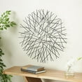 thumbnail image 2 of DecMode Black Metal Overlapping Stick Abstract Wall Decor, 2 of 8