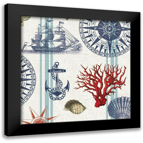 Allen, Candace 12x12 Black Modern Framed Museum Art Print Titled - Nautical Main