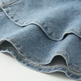 thumbnail image 6 of GYRATEDREAM Toddler Girls Denim Skirt Elastic Waist Flared Pleated Ruffle Jean Skirts for Kids, 2-3 Years, 6 of 7