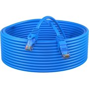 Cat5 3-Pack of 10FT Network Ethernet Patch Cable, 350Mhz Internet Wire, For Router, Modem, PC, Laptop, TVs, Printer Cord, Consoles, Copper-Clad Aluminum, Blue, Cables Direct Online