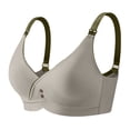 thumbnail image 1 of Women Nursing Bra No Underwire Maternity Underwear Thin Open Button Bra, 1 of 3