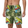 thumbnail image 2 of Fotbe Surfing Dinosaur Men’s Swim Trunks Quick Dry Swim Shorts Board Shorts with Mesh Lining-Large, 2 of 9