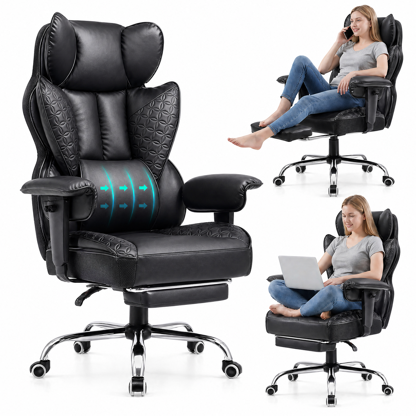 CloudRest Pro 400lb Executive High Back Ergonomic Office Chair photo 1