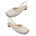thumbnail image 1 of Sandalias de tacón bajo, sandalias de cabeza cuadrada, sandalias de cabeza cuadrada simples, sandalias de punta cerrada, muy versátiles, 1 of 9