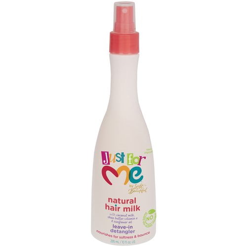 Just For Me Natural Hair Milk nourishing Moisturizing Leave-In Detangler Hair Spray, 10 fl oz
