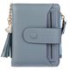 thumbnail image 1 of ZHAOCHENG Monedero pequeño de piel suave con RFID para mujer, con ventana para identificación, funda para tarjetas, monedero, color azul, 1 of 5