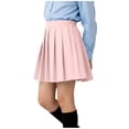 thumbnail image 6 of ZACPNCV Girls Pleated Skirt Kids School Uniform Elastic High Waist Tennis Skirts Pink 7-8 Years, 6 of 8