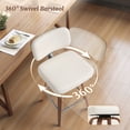 thumbnail image 5 of Dycanpo 26" Swivel Counter Height Bar Stools Set of 2 with Back PU Leather for Home Kitchen, White, 5 of 12