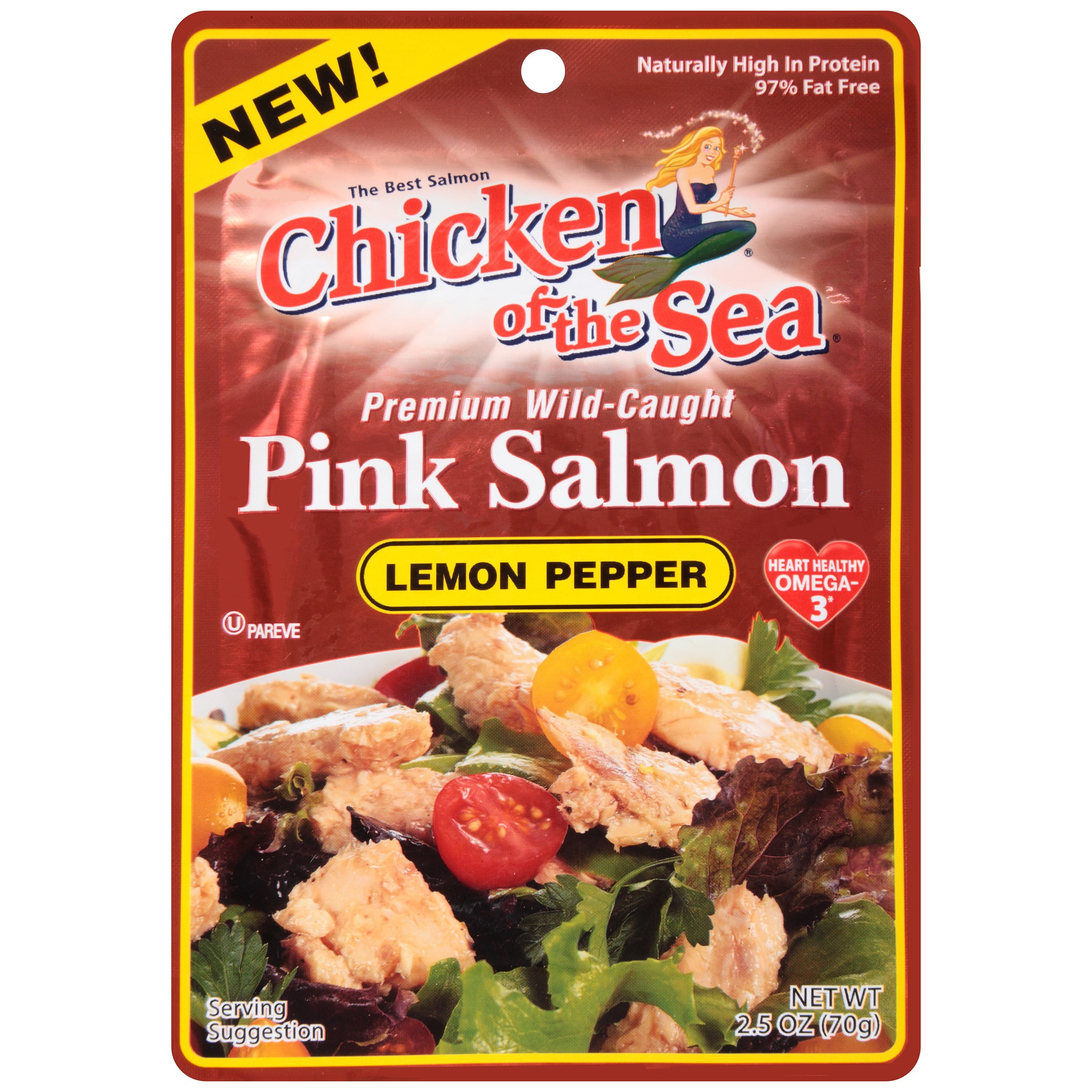 Chicken of the Sea Skinless/Boneless Pink Salmon in Lemon Pepper Pouch