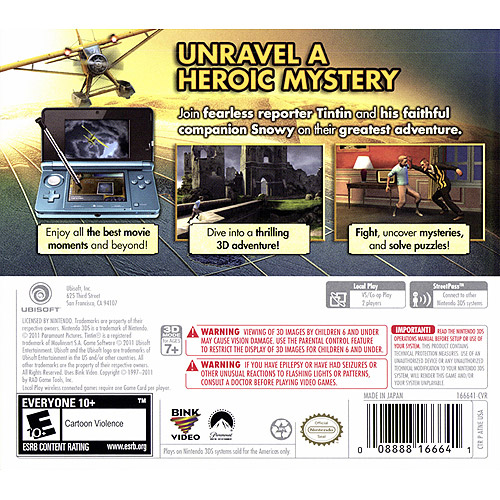 the adventures of tintin 3ds