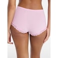 thumbnail image 2 of No Boundaries Fit Stretch Lace Boyshort Panties, 3-Pack, Women's XS-XXXL, 2 of 7