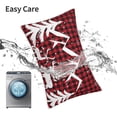 thumbnail image 6 of Zufioo Christmas Buffalo Plaid Print Double-Sided Throw Pillow Cover, Pillow Protector Home Decor - With Hidden Zipper, Suitable for Bedroom, Living Room, Car Interior-20"x30", 6 of 6
