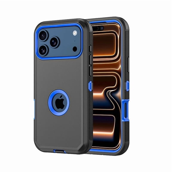 Rugged Heavy Duty Case for iPhone 18 Pro Max – Triple-Layer Protective Bumper Cover Shockproof Case