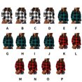 thumbnail image 4 of Pull à Carreaux pour Femmes Manches Longues Chandail en Molleton Sport Bas Fendu Décontracté Fille Hoody, Rouge, TG, 4 of 8