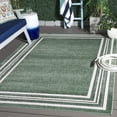 thumbnail image 2 of SAFAVIEH Cabana Rado Bordered Indoor/Outdoor Area Rug, Green/Ivory, 6'7" x 6'7" Square, 2 of 15