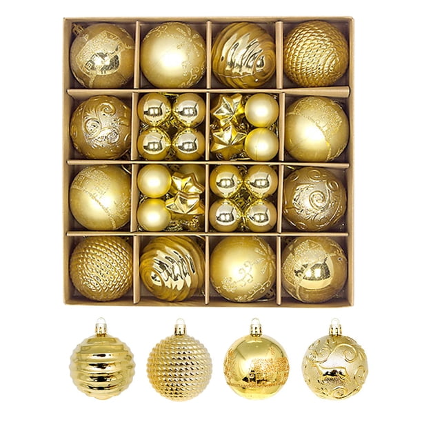Adornos Bolas Multicolores 44 Piezas Navidad Ligera para Fiestas Navideñas
