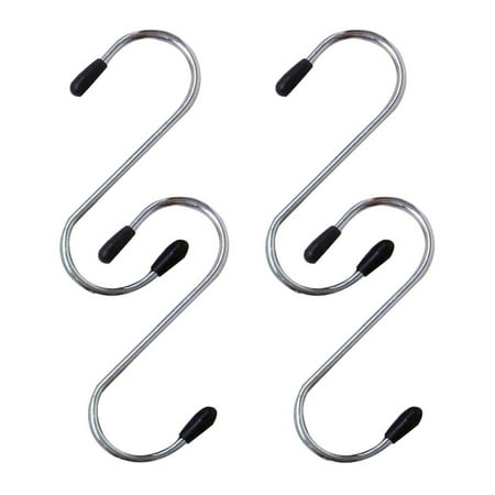 

Sehao 4 piece S-Shaped Hook Portable Multi-Function Stainless Steel Hanger Hook stainless steel Tools Home Improvement Silver