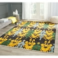 thumbnail image 2 of Safavieh  Couture Hand-knotted Calcutta Ikat Bernardine Modern Wool Rug with Fringe Ivory/Navy 8' x 10' 8' x 10', 2 of 5