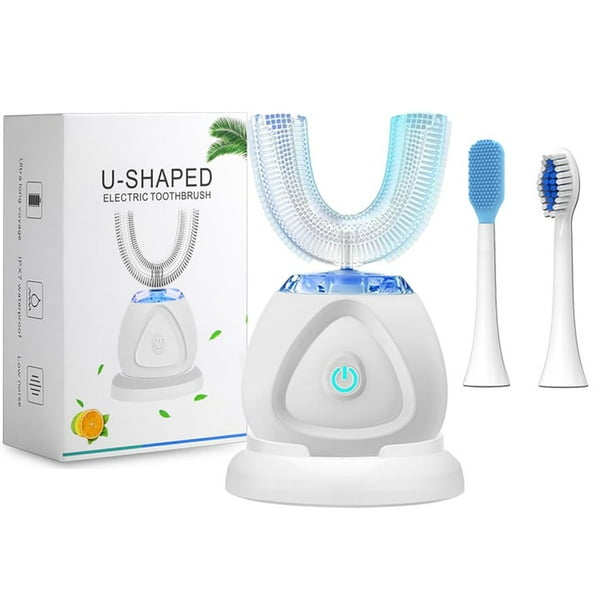 EITVLAGE 360 Cepillo de dientes ultrasónico, cepillo de dientes automático, cepillo de dientes sónico automático, cepillo para blanquear los dientes con temporizador y carga inalámbrica 360° cepillo d