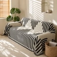 thumbnail image 4 of Bohemian Sofa Cover for 3 Seater Sectional, L Shaped Couch Slipcover Non-Slip Pet Friendly Soft Chenille Furniture Protector Washable Geometric Black White 51x94 Inch, 4 of 7