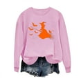 thumbnail image 4 of Neewe Women's Halloween Printed Crew Neck Sweatshirt Loose Soft Long Sleeve Pullover Casual Tops, 4 of 5
