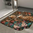 thumbnail image 2 of 1pc A Tabby Cat Among Flowers Absorbent Non-Slip Bathroom Thickened Flannel Rug Decor,Soft,Quick Drying,Suitable For Indoor/outdoor Use,Bathrooms,Bedrooms,Kitchens,Terrace,Laundry Rooms,16"x24", 2 of 9