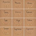 thumbnail image 2 of Collares de signo del zodiaco de estrella de cartón para mujer, gargantilla de cadena con dijes de cristal, 12 Constelaciones, regalo de joyería de cumpleaños, 2 of 4