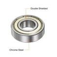 thumbnail image 4 of Uxcell 6001-ZZ Deep Groove Ball Bearings 12x28x8mm Chrome Steel ABEC3 Z3 4 Pack, 4 of 5