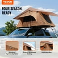 thumbnail image 2 of VEVOR Rooftop Tent Hard Shell 2-3 Person Waterproof for Jeep SUV Truck w/ Ladder, 2 of 9