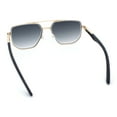 thumbnail image 7 of Mens Luxury Mobster Beveled Edge Lens Metal Rim Fashion Sunglasses Gold - Smoke, 7 of 7