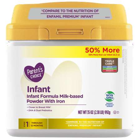Parent's Choice Non-GMO Premium Infant Formula with Iron, 35 (Best Soy Milk Brand For Toddlers)