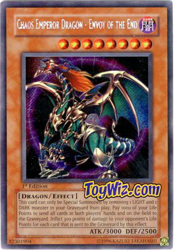 YuGiOh 306-056 Chaos Emperor Dragon Envoy of the End Secret Rare IOC-000 1st Ed 