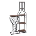 thumbnail image 6 of 11 Bottle Wine Bakers Rack, 5 Tier Freestanding Wine Rack with Hanging Wine Glass Holder and Storage Shelves, Wine Storage Home Bar for Liquor and Wine Storagefor Kitchen, Dining Room, 6 of 6