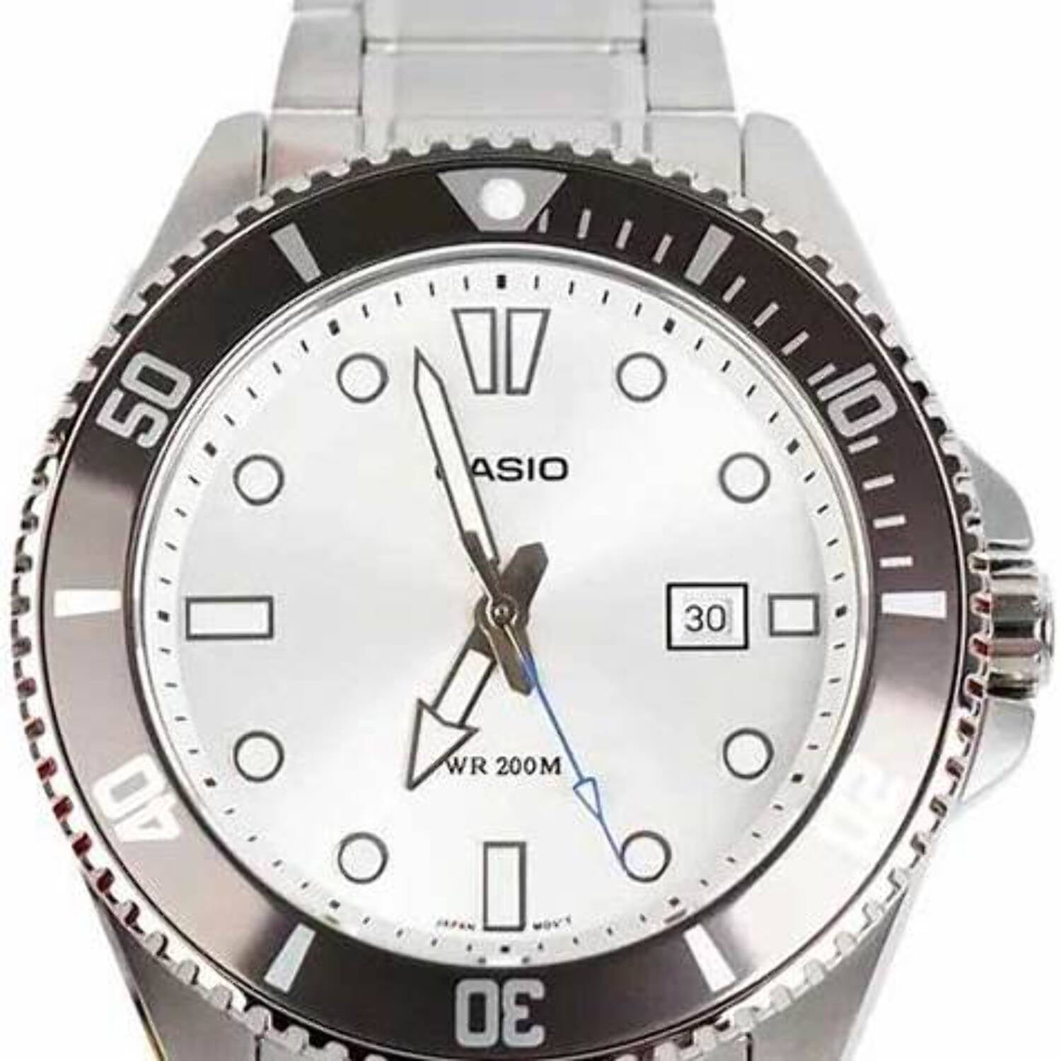 Casio Standard Analog Stainless Steel Silver Dial Quartz MDV-107D-7AV 200M Men's Watch