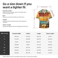 thumbnail image 5 of Lsque Vintage Beach Sunset print Men's Cuban Collar Short Sleeve Shirt Summer Beachwear Casual Button Down Fashionable Vacation Leisure Shirt-Large, 5 of 7