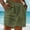 Army Green021, variant on Dwelliawo Linen Shorts for Men 9" Flat Front Straight Leg Cotton Linen Shorts Lightweight Summer Outfits with Pockets Elastic Waist Vintage Navy 2XL